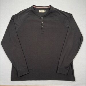 The Normal Brand Henley Shirt Mens Size 2XLT Charcoal Long Sleeve Stretch